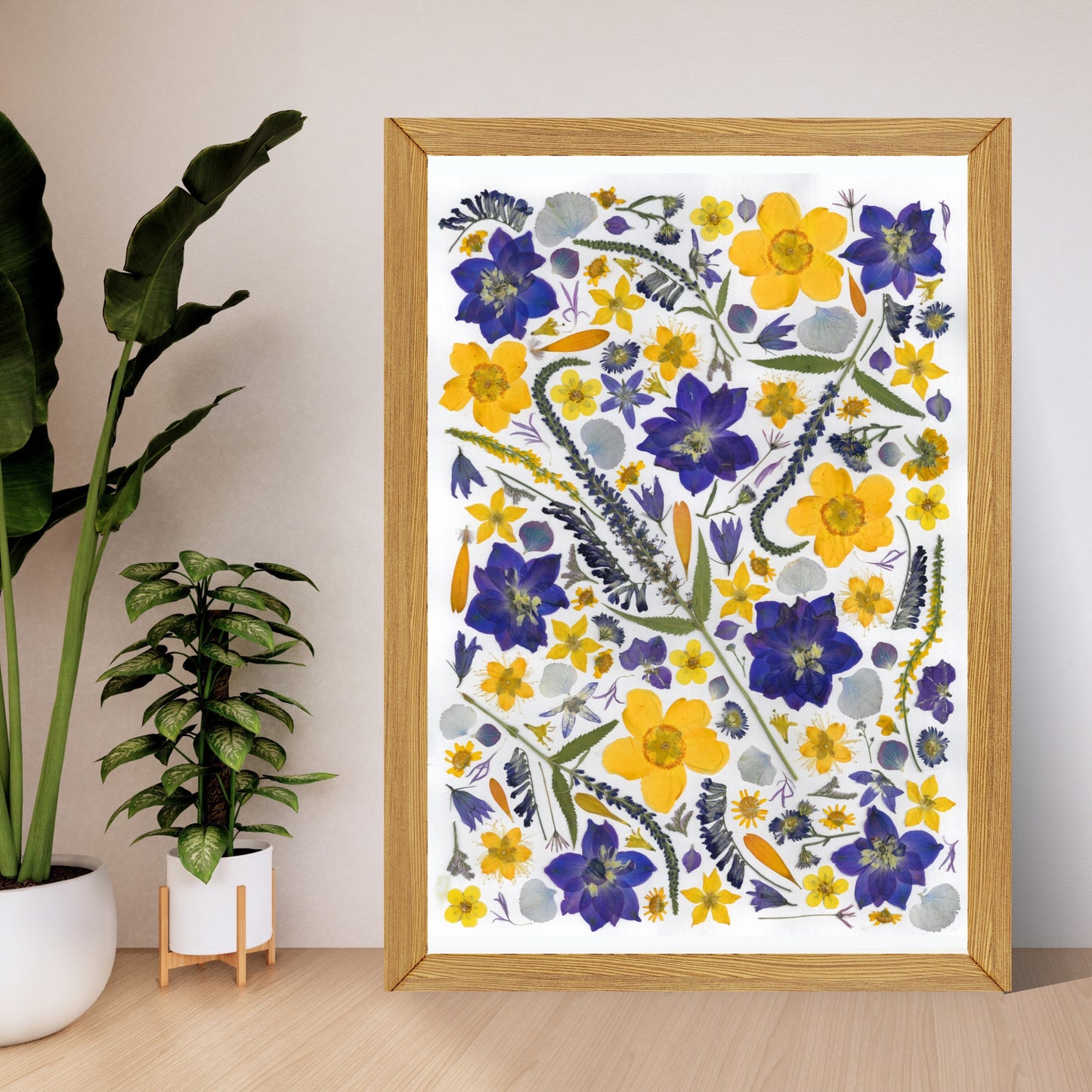 Golden and Azure Flower poster