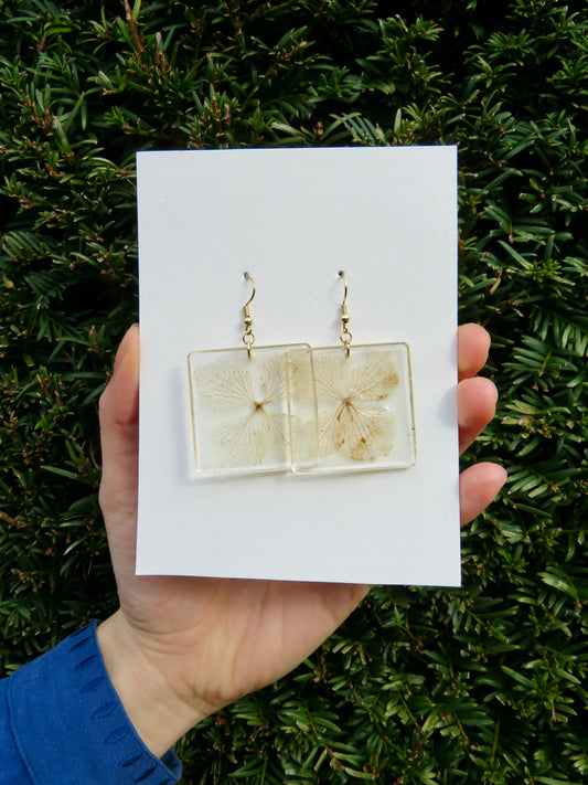 Skeleton hydrangea (large) earrings SOLD