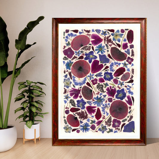 Magenta and Cobalt Flower poster