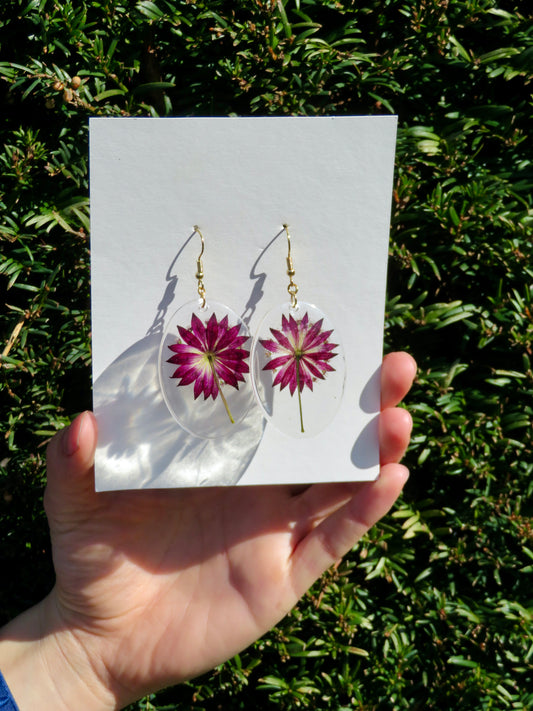 Astrantia flower earrings SOLD