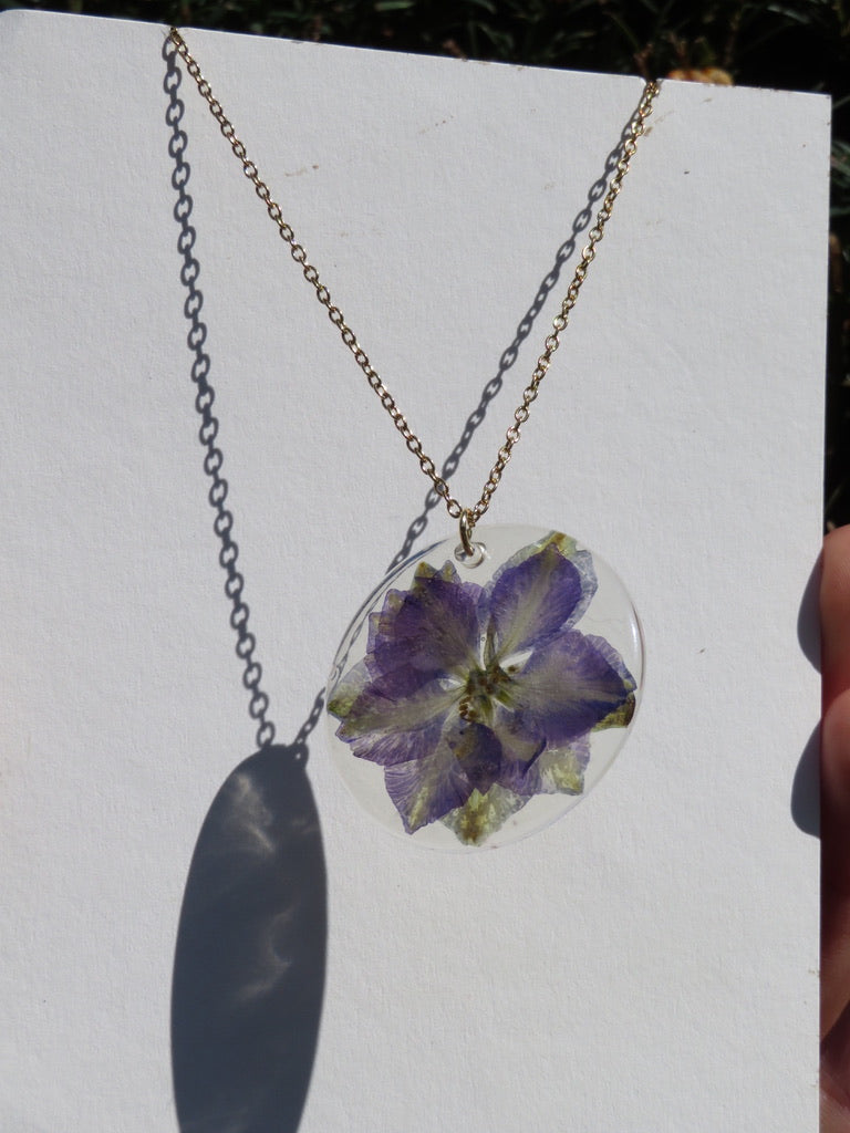 Delphinium necklace (medium)