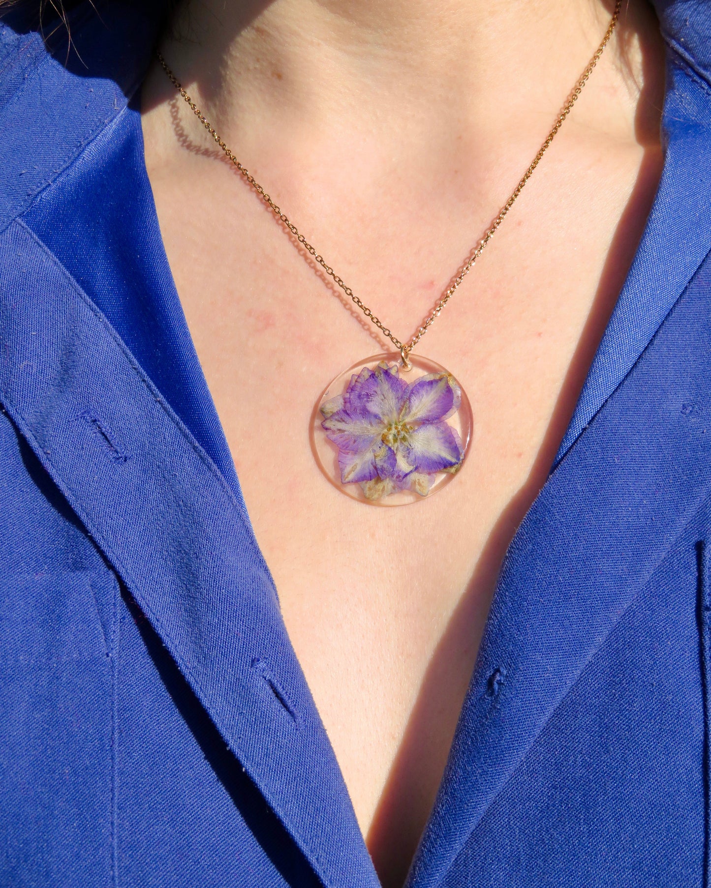 Delphinium necklace (medium)