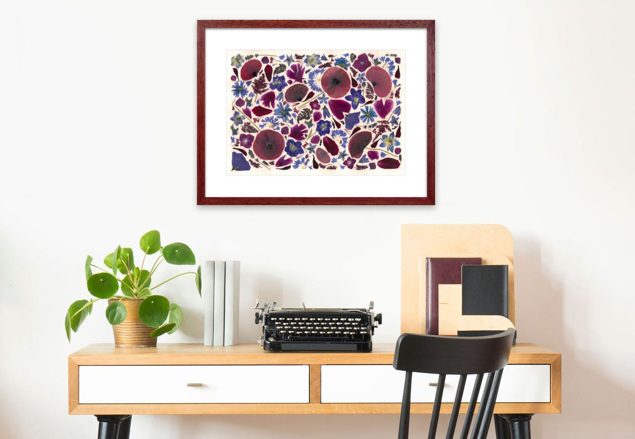 Magenta and Cobalt Flower poster